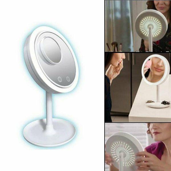 Miroir De Maquillage LED Avec Ventilateur